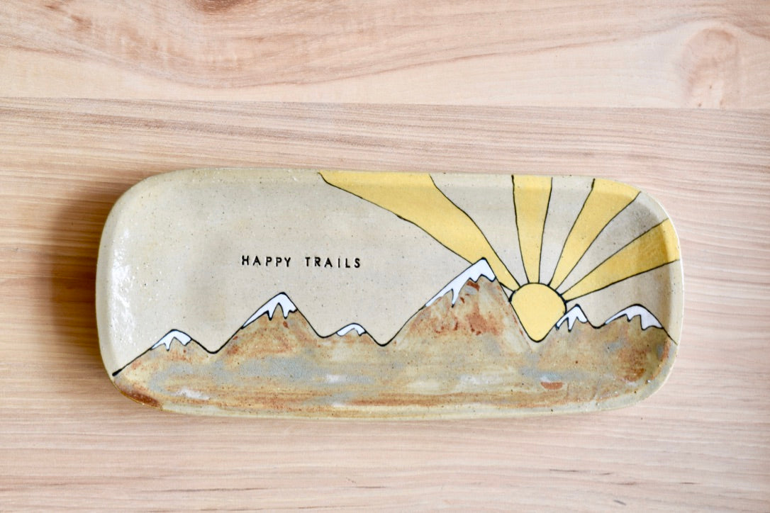 Happy Trails Mountain Sunrise Serving Plate