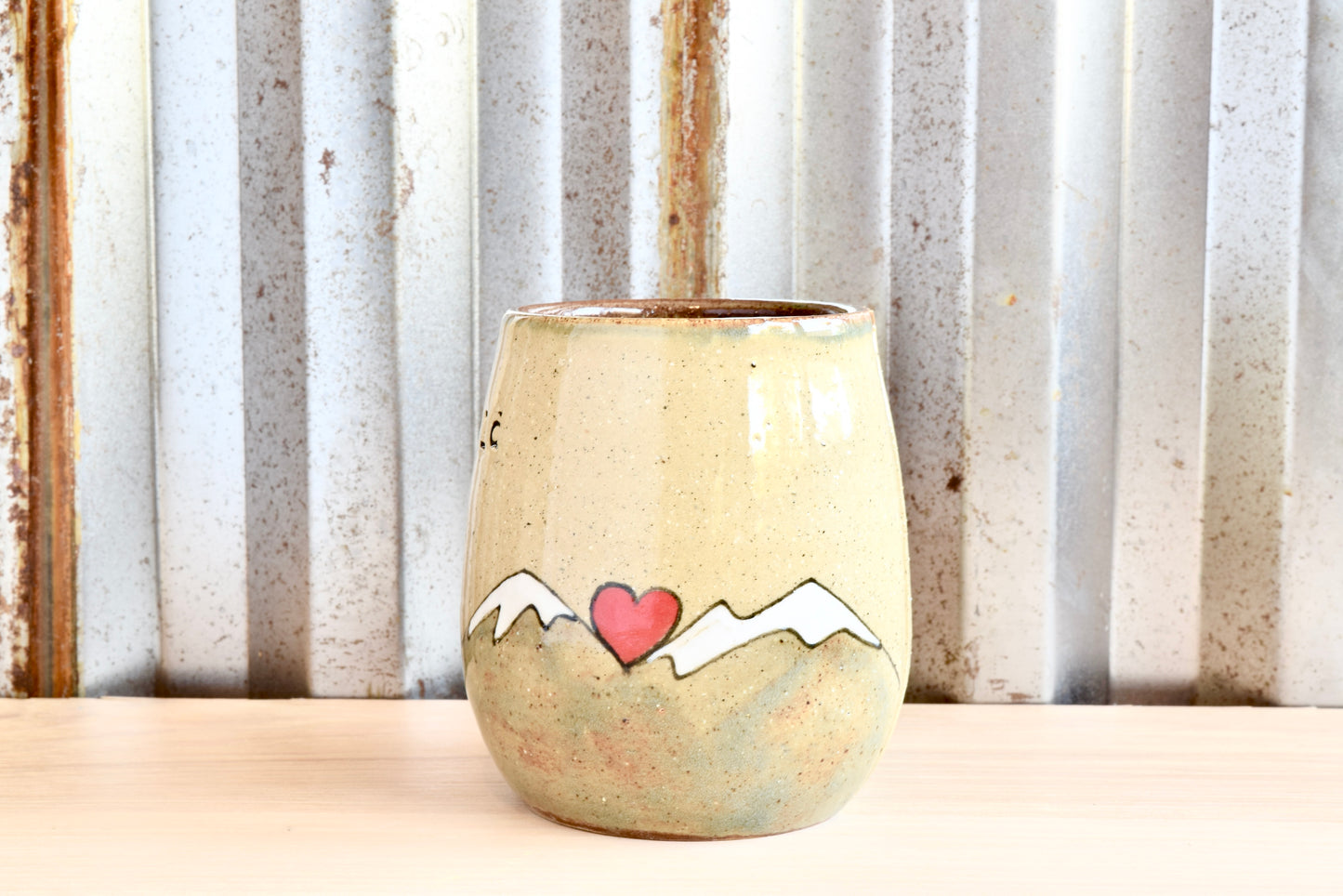 Be Wild Mountain Heart Wine Tumbler