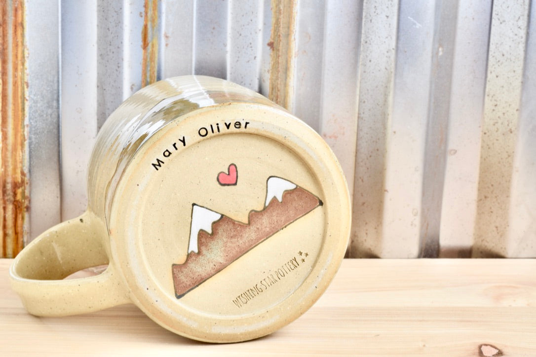 Mary Oliver + John Muir Heart Mountain Mugs for George