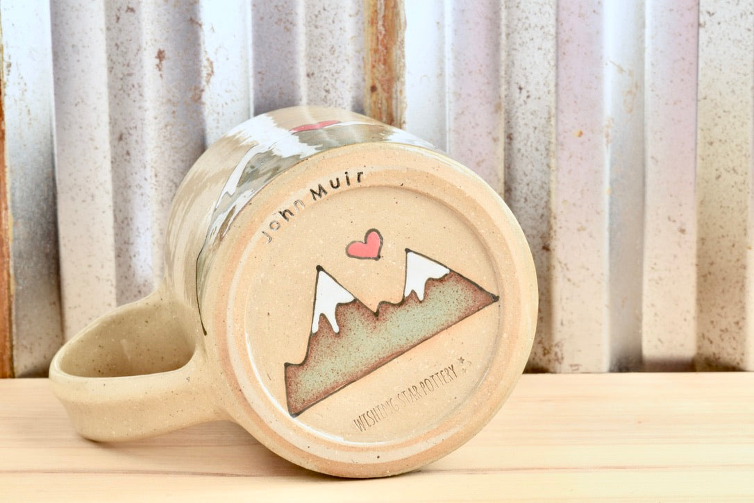 John Muir Hiker Heart Mountain Mug