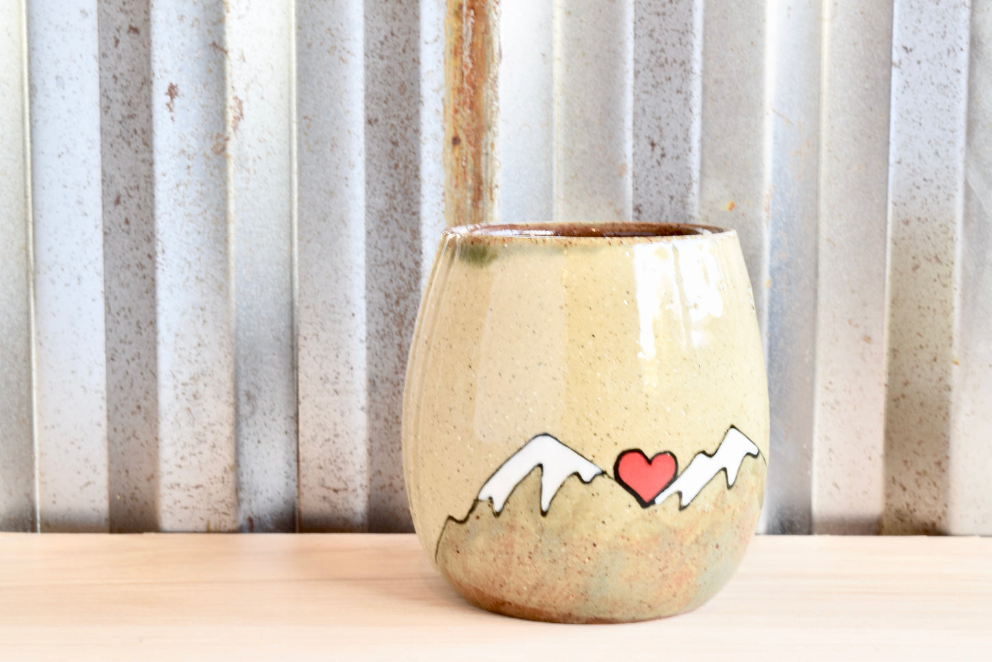 Mountain Girl Heart Wine Tumbler
