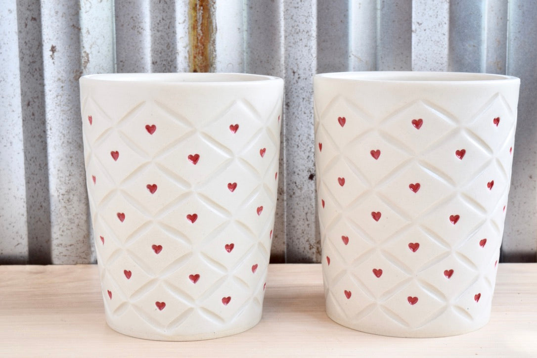 Quilted Heart Tumbler