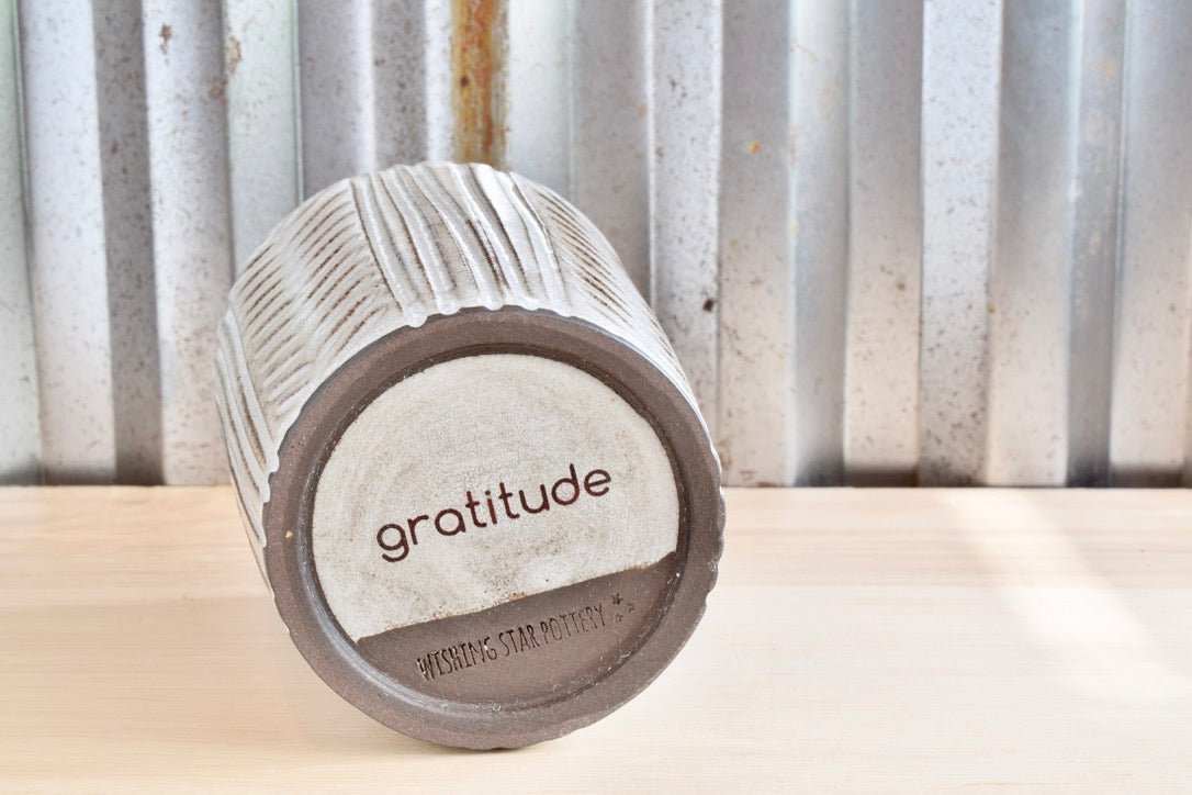 Textured Gratitude Tumbler