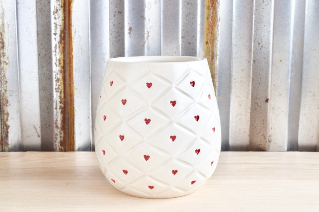 Quilted Heart Wine Tumbler