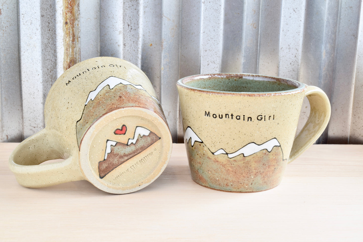 Mountain Girl Heart Mountains Cappuccino Mug