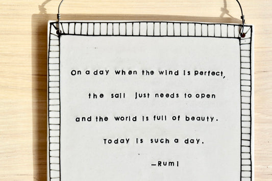 Rumi Perfect Day Wall Plaque