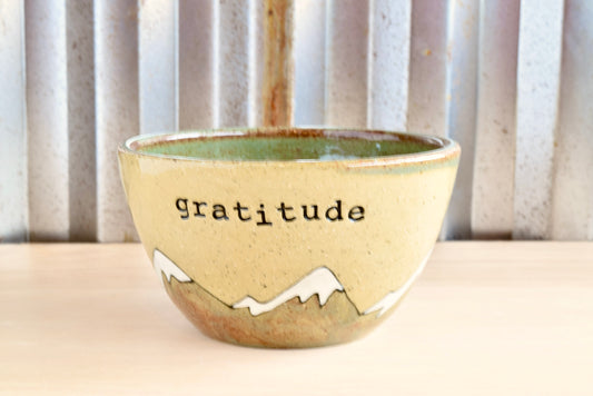 Gratitude Mountain Love Latte Mug