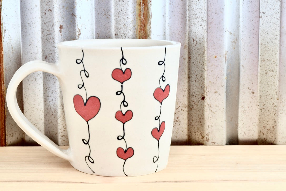 Tapered I love you. Heartstring Mug