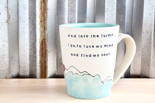Muir Seafoam Find my Soul Mountain Heart Mug