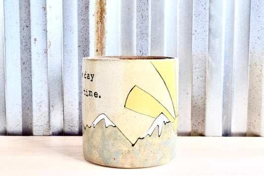 One Day at a Time Sunrise Mountain Mug