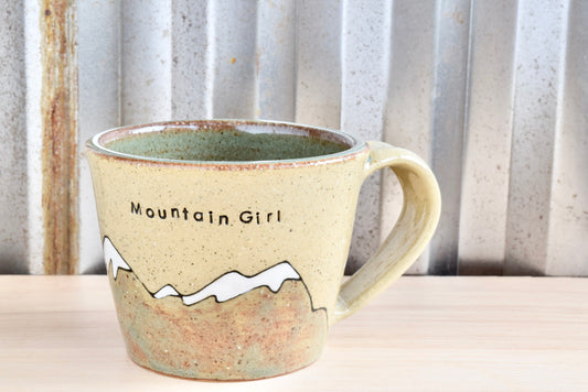 Mountain Girl Heart Mountains Cappuccino Mug