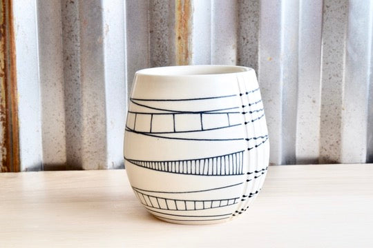 Wandering Lines Wine Tumbler