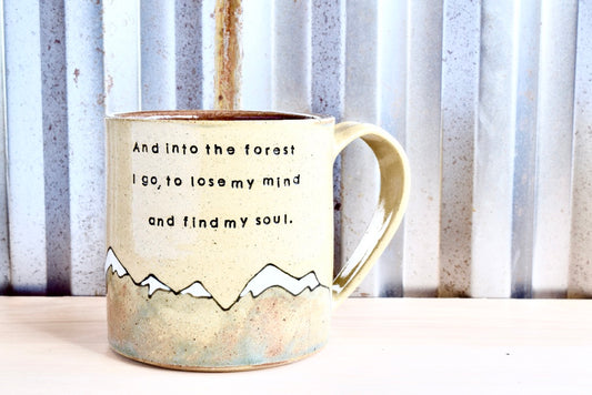 Mary Oliver + John Muir Heart Mountain Mugs for George