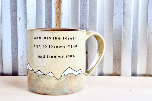 John Muir Find My Soul Heart Mountain Mug
