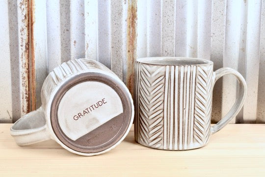 Textured Gratitude Mug