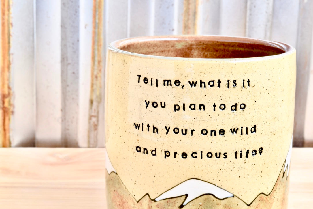 Mary Oliver + John Muir Heart Mountain Mugs for George