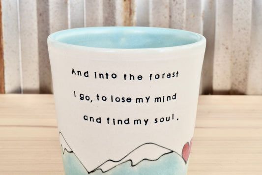 Muir Seafoam Find my Soul Mountain Heart Mug