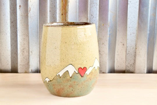Breathe Wild Air Mountain Heart Wine Tumbler