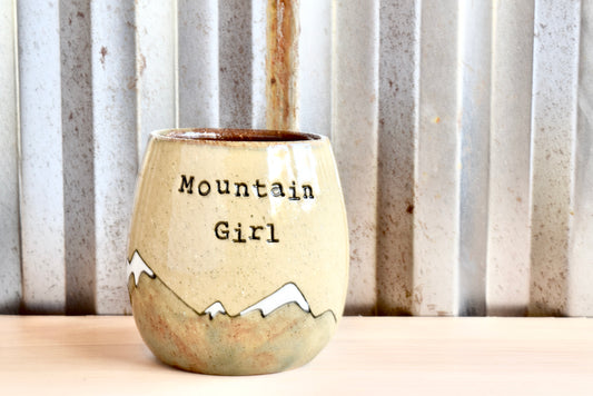 Mountain Girl Heart Wine Tumbler