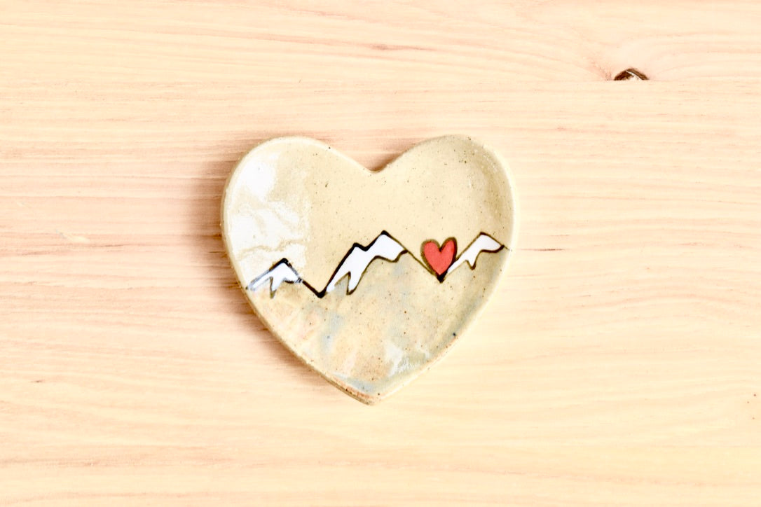 Heart Shaped Mountain Ring Dish