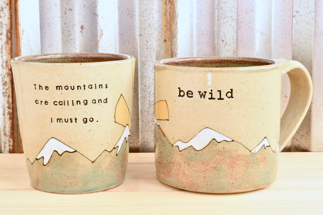 John Muir Sunrise Mountains Calling Tumbler
