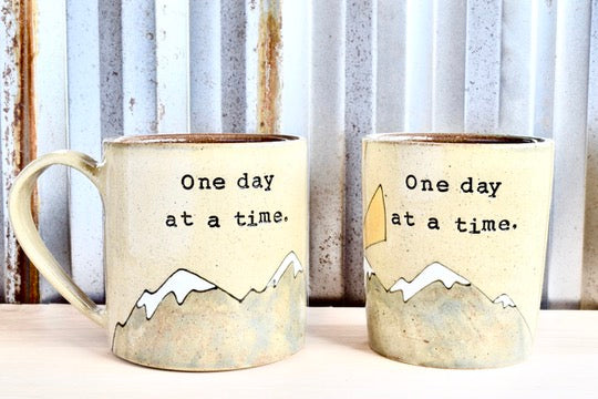 One Day at a Time Sunrise Mountain Mug