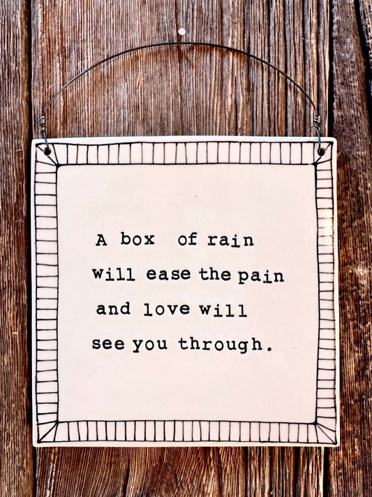 Box of Rain Wall Plaque