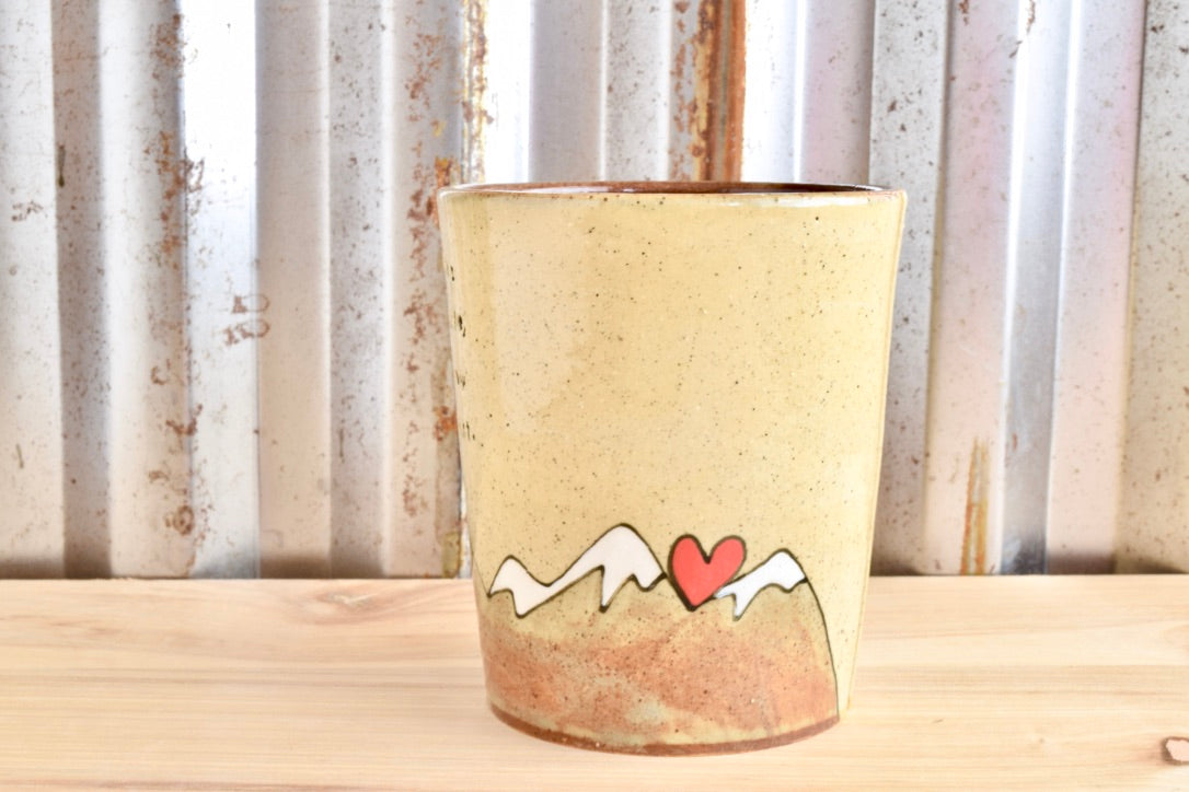 John Muir Hiker Mountain Heart Tumbler