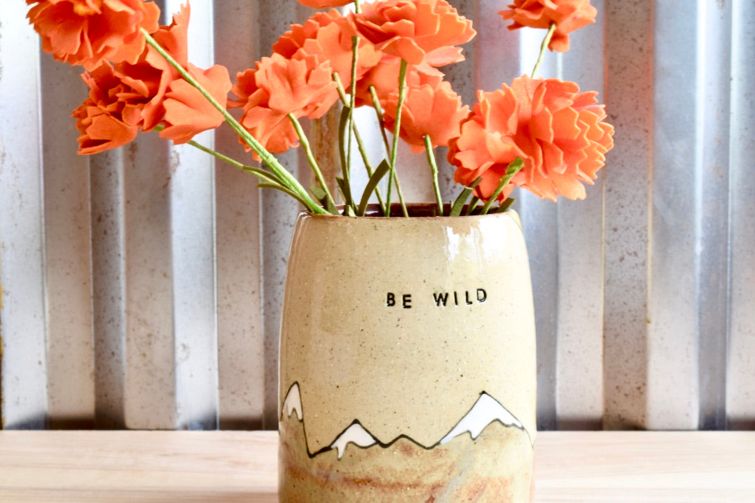 BE WILD Mountain Sunrise Vase