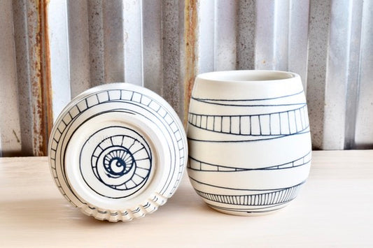 Wandering Lines Wine Tumbler