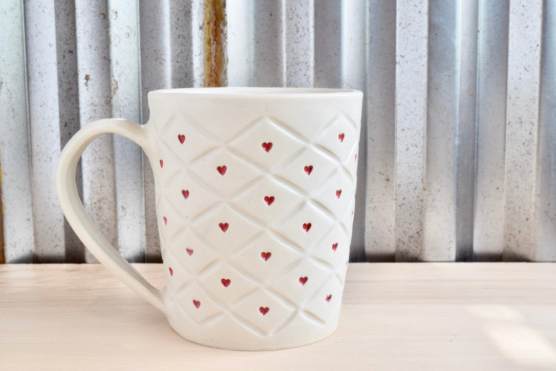 Quilted Heart Mug