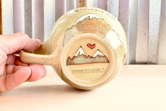 Mountain Girl Heart Mountains Cappuccino Mug