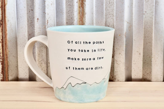 Muir Seafoam Hiker Mountain Heart Mug