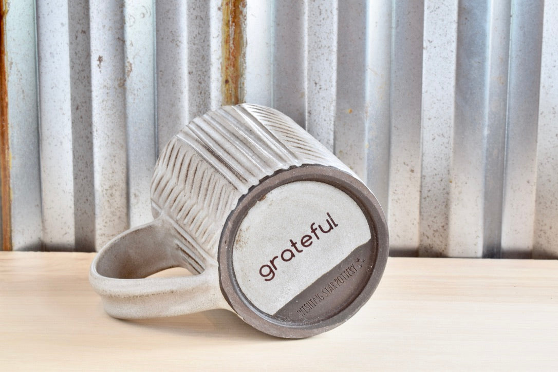Textured Grateful Mug