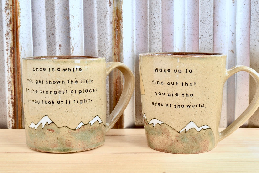 Eyes of the World Mountain Sunrise Mug
