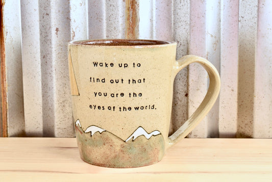 Eyes of the World Mountain Sunrise Mug