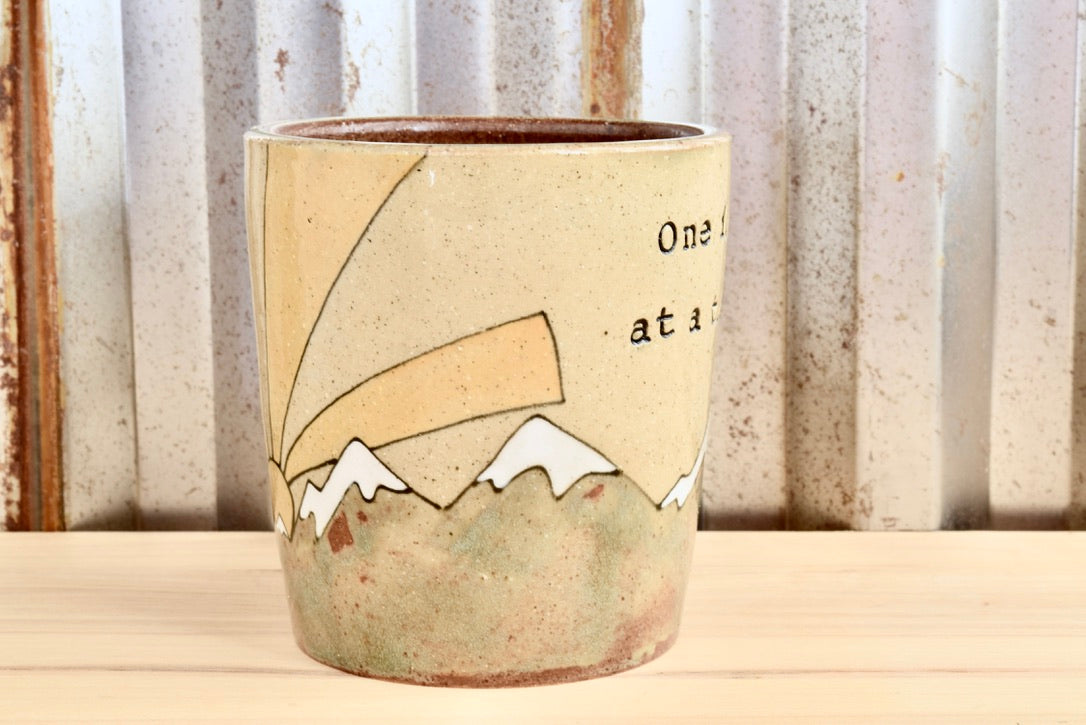One Day at a Time Sunrise Mountain Mug
