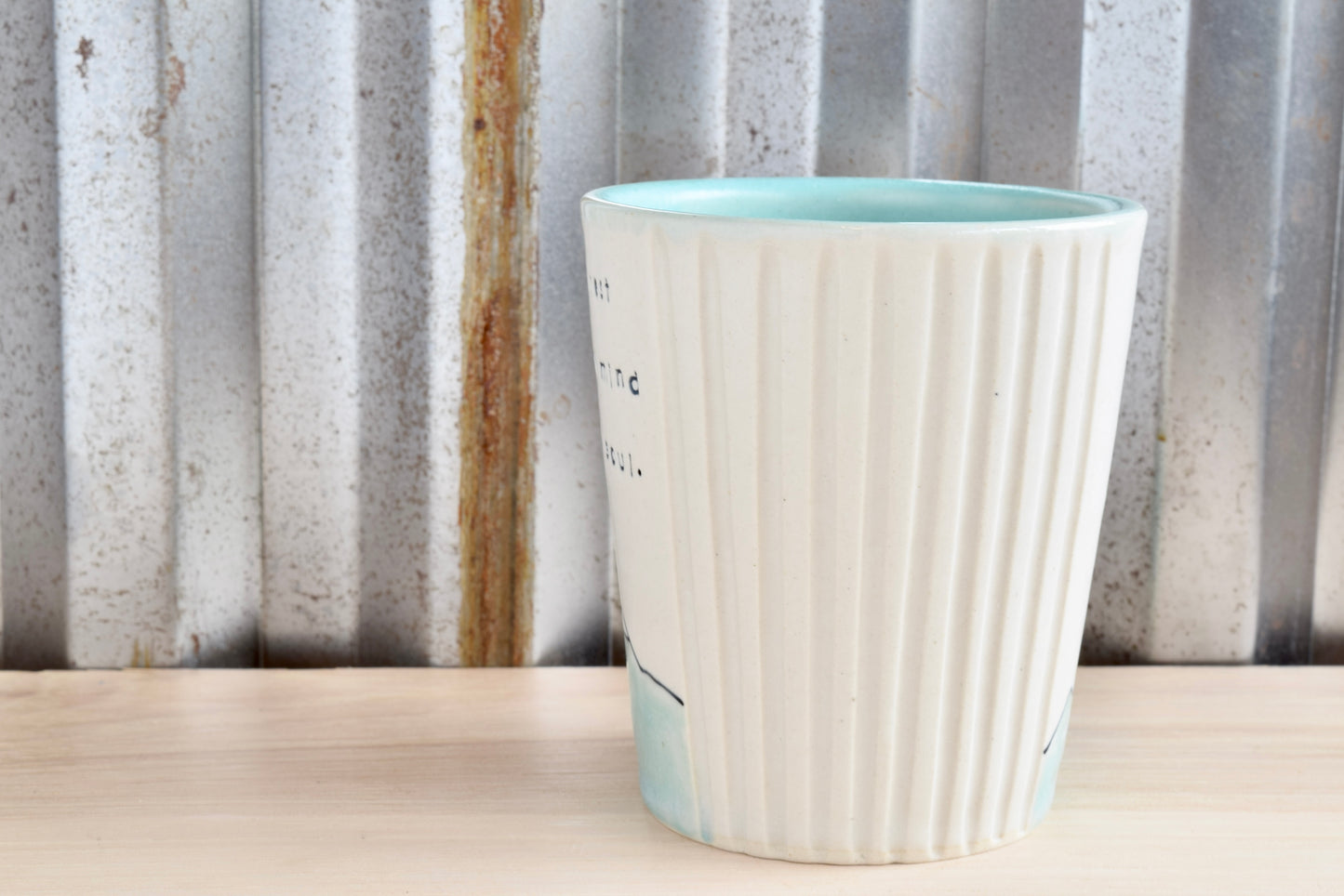 Muir Seafoam Find my Soul Mountain Heart Tumbler