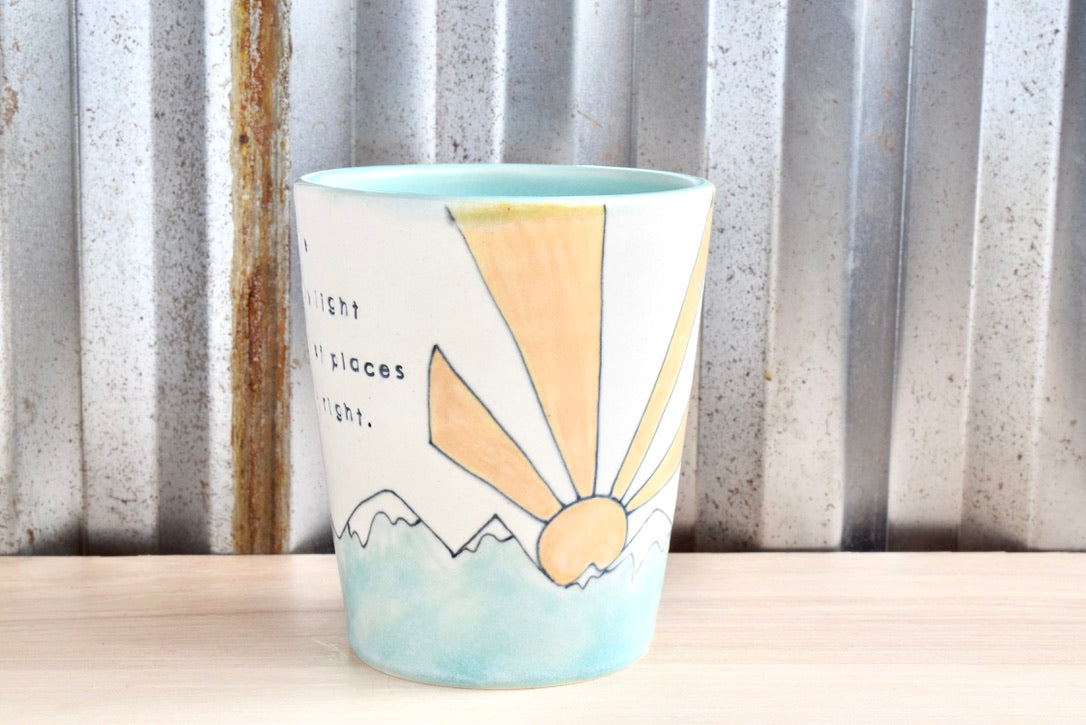 Scarlet Begonias Seafoam Mountain Sunshine Tumbler