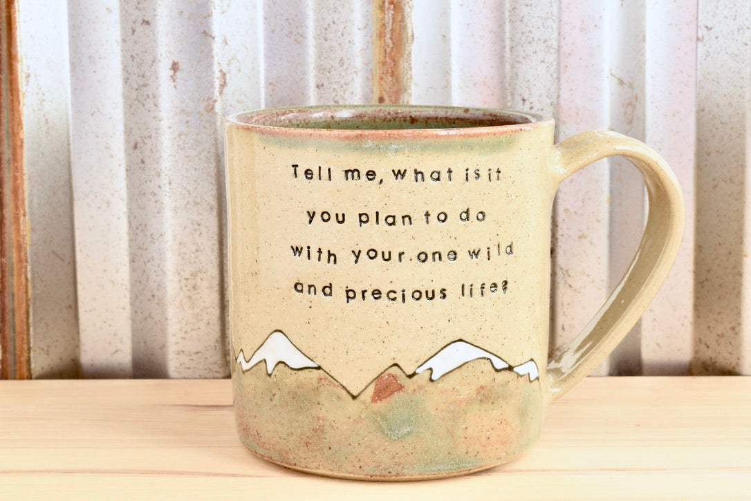 Mary Oliver Heart Mountain Mug