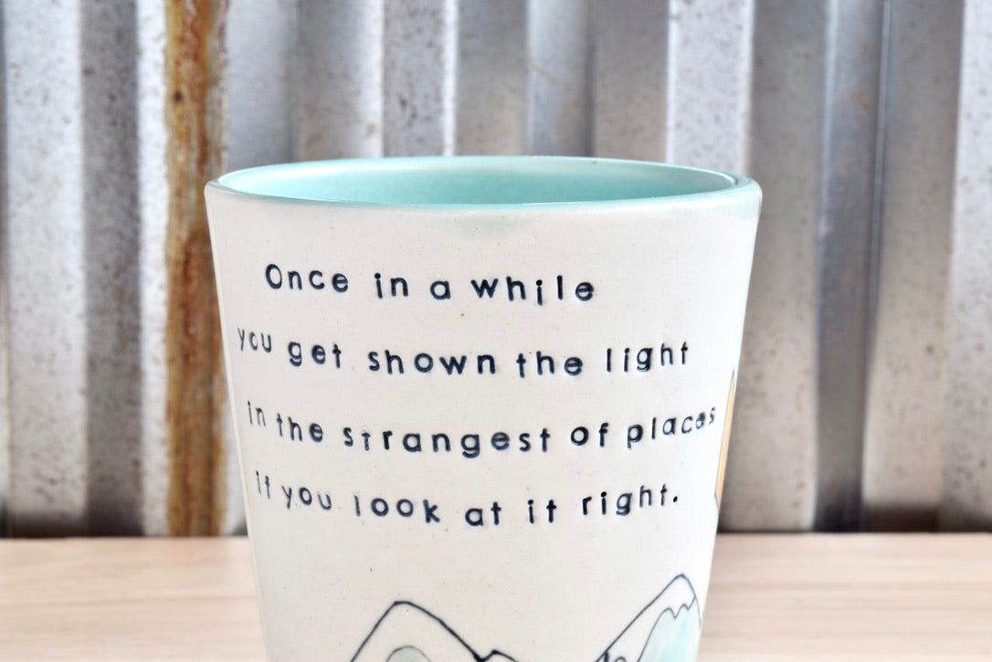 Scarlet Begonias Seafoam Mountain Sunshine Tumbler