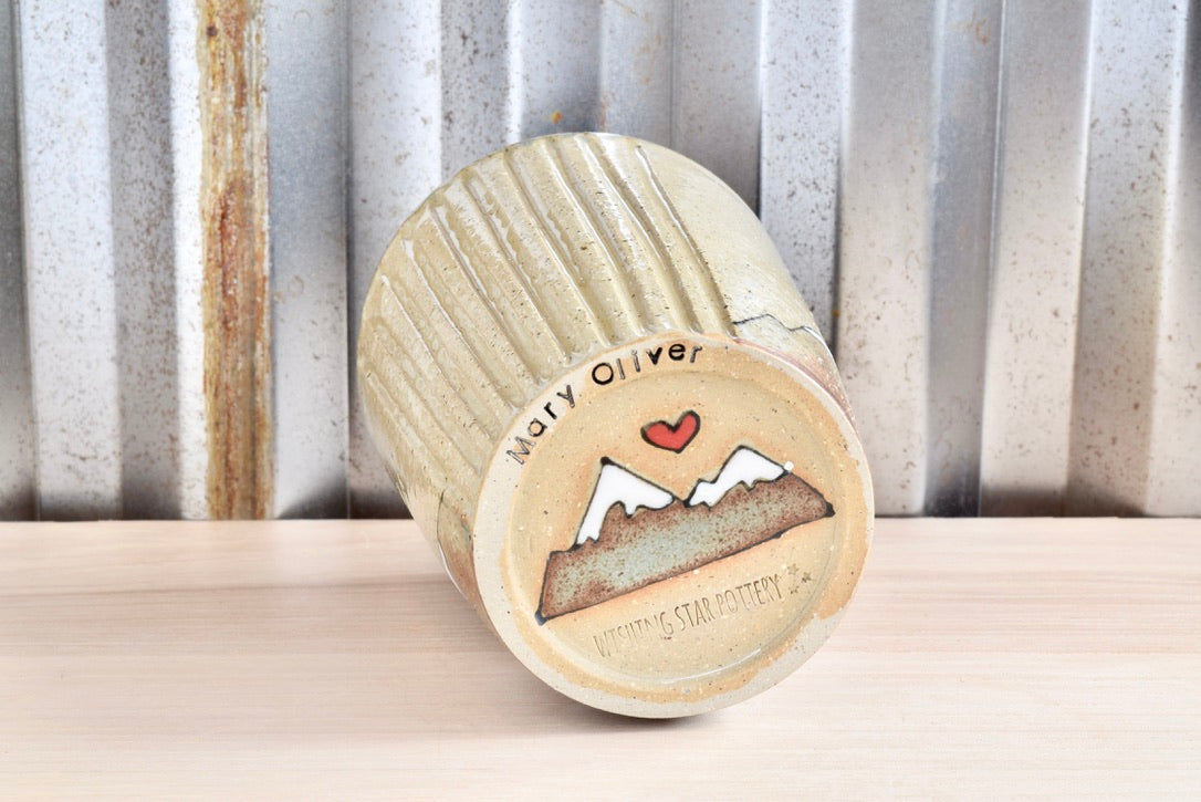 Mary Oliver Mountain Heart Tumbler