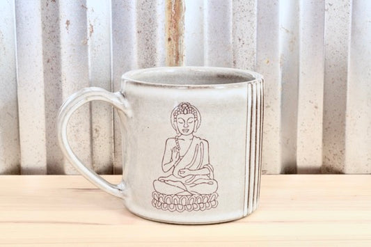 DISCOUNTED: Be Here Now Buddha Mug