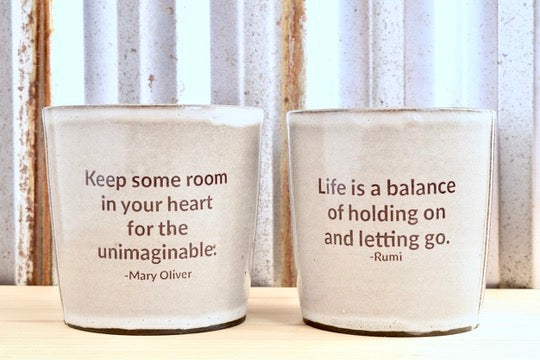 Mary Oliver Lotus Tumbler
