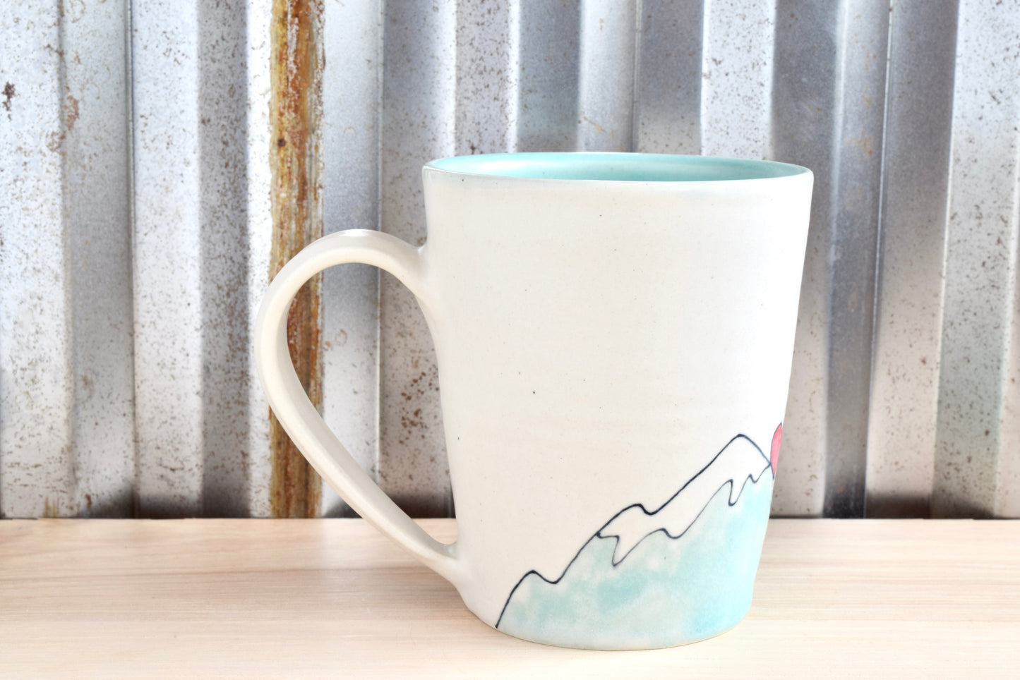 Muir Seafoam Find my Soul Mountain Heart Mug