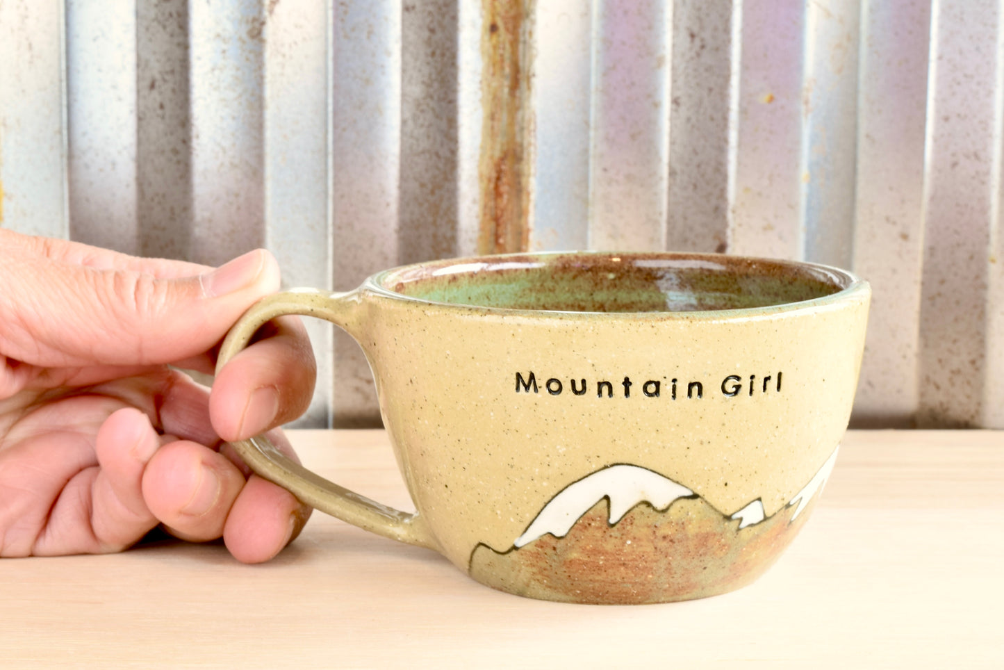 Mountain Girl Heart Mountains Cappuccino Mug