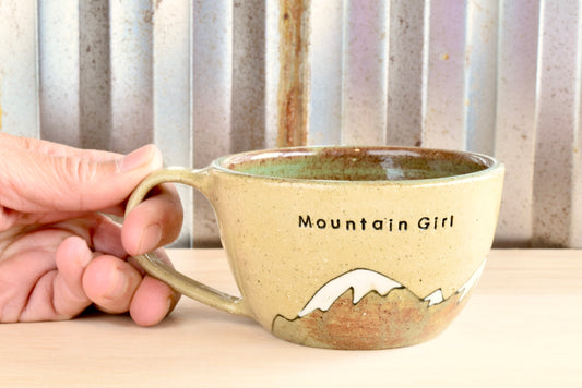 Mountain Girl Heart Mountains Cappuccino Mug