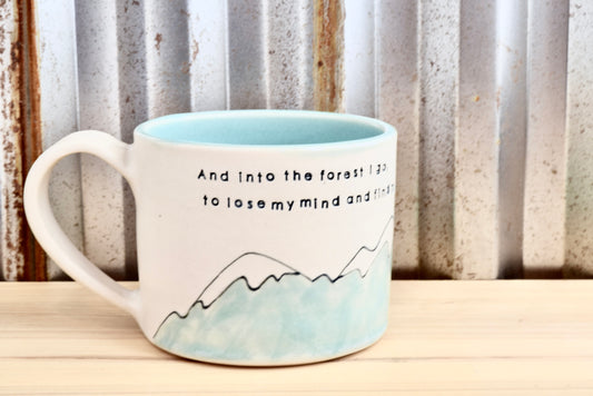 Muir Seafoam Find my Soul Mountain Heart Mug- Shortie