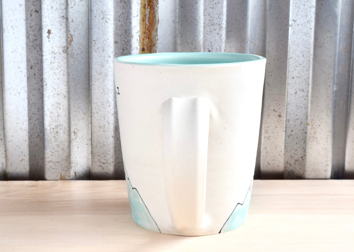 Mountain Girl Seafoam Mountain Heart Mug