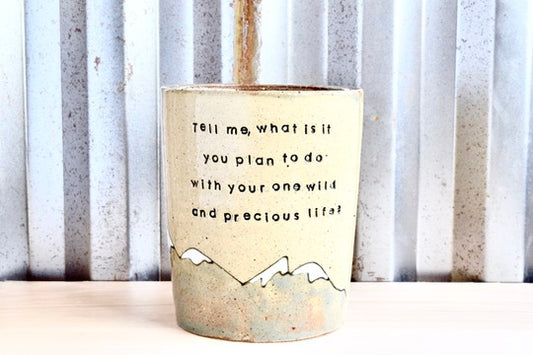 Mary Oliver Mountain Heart Tumbler